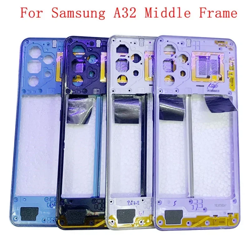 

Middle Frame Center Chassis For Samsung A32 4G A325 A32 5G A326 Phone Housing Cover with Side Button Repair Parts