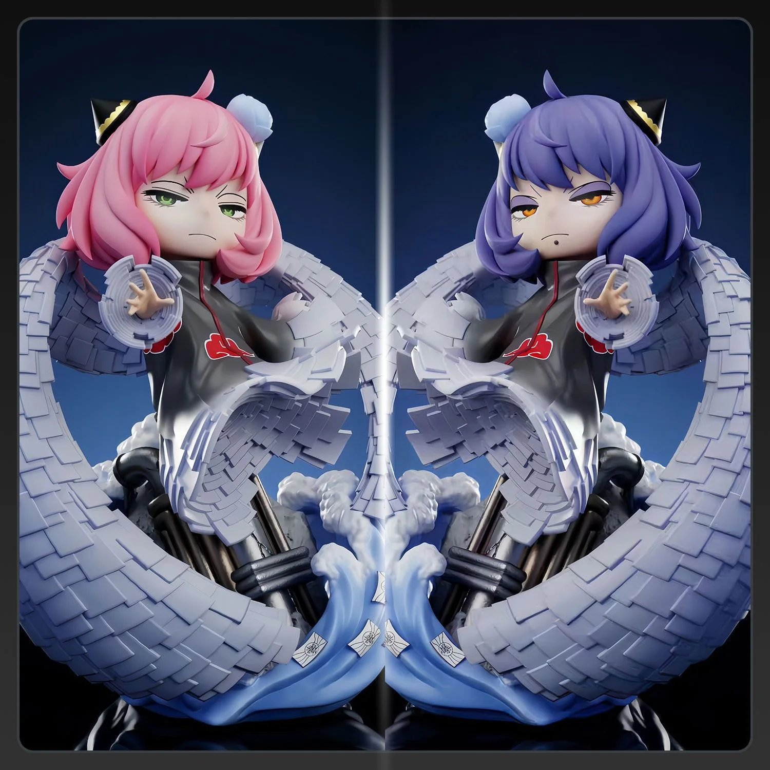 

Qversion anime girl figure chibi style cute collectible model delicate desktop ornament ideal gift for anime fans and collectors