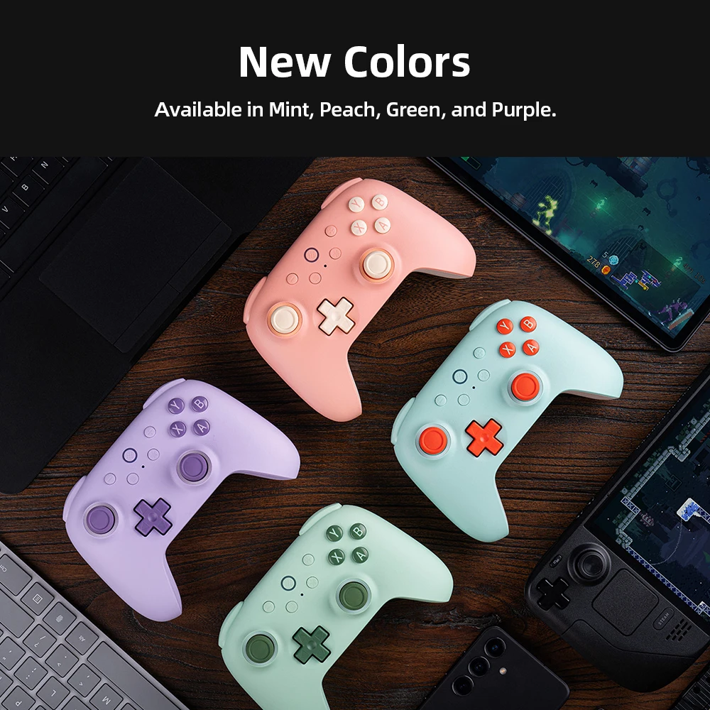 Controle 8BitDo Ultimate 2C, Analógicos Hall
Effect, Sem Fio