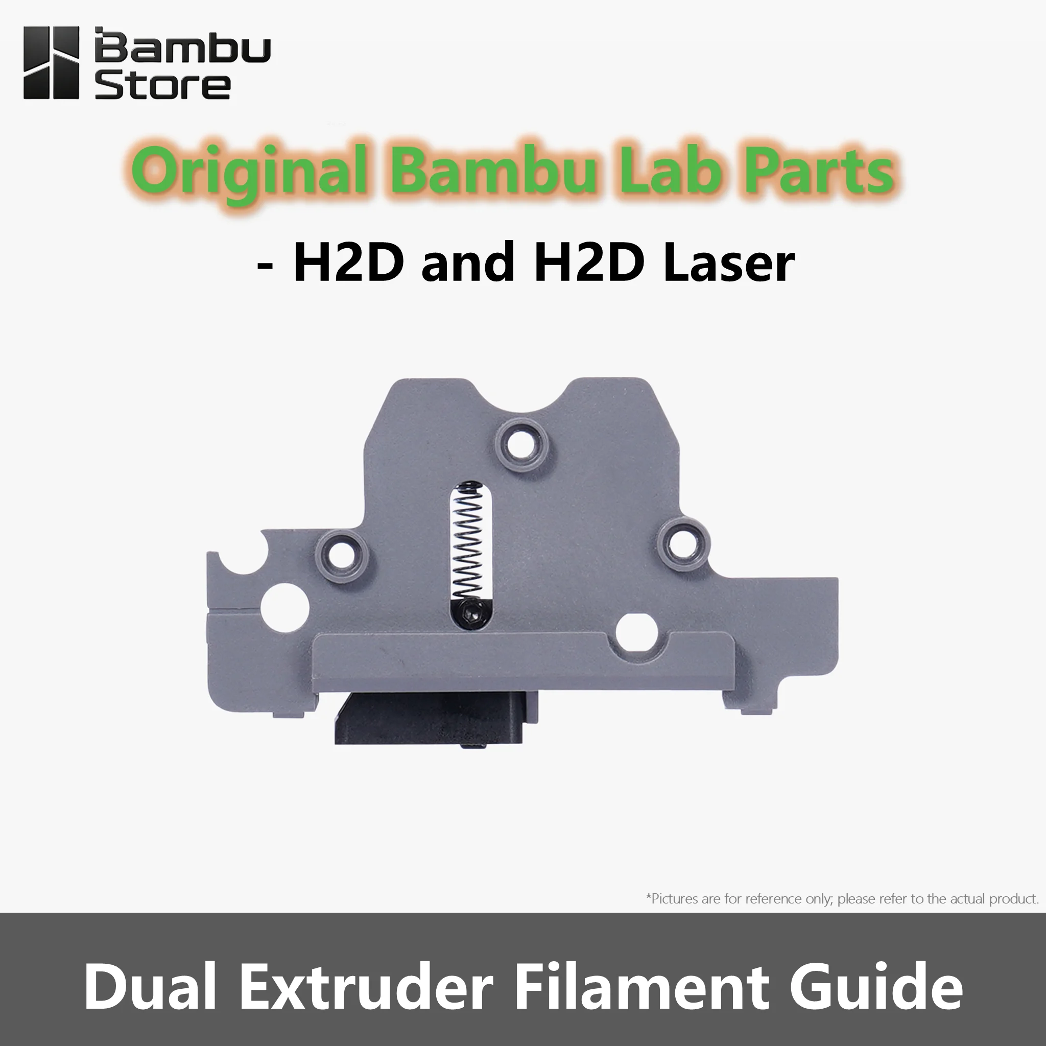 Original Bambu Lab H2D Dual Extruder Filament Guide, Filament Path Director for 3D Printer Extruder Parts from Gears to Nozzle