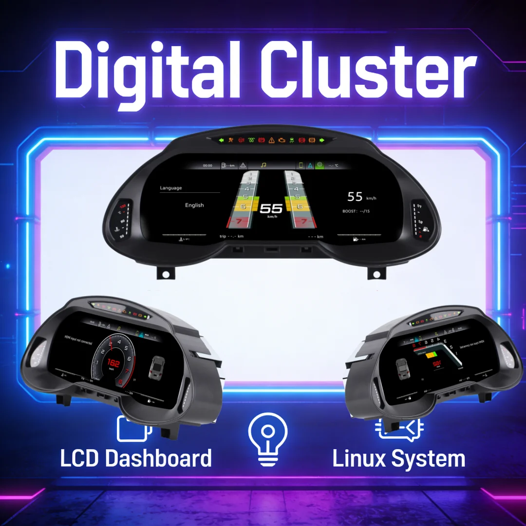 Odometer For Audi A4 A5 Q5 S5 RS5 2008-2018 A6 A7 Q7 LCD Instrument Panel Digital Cluster Linux System Speedometer Dashboard