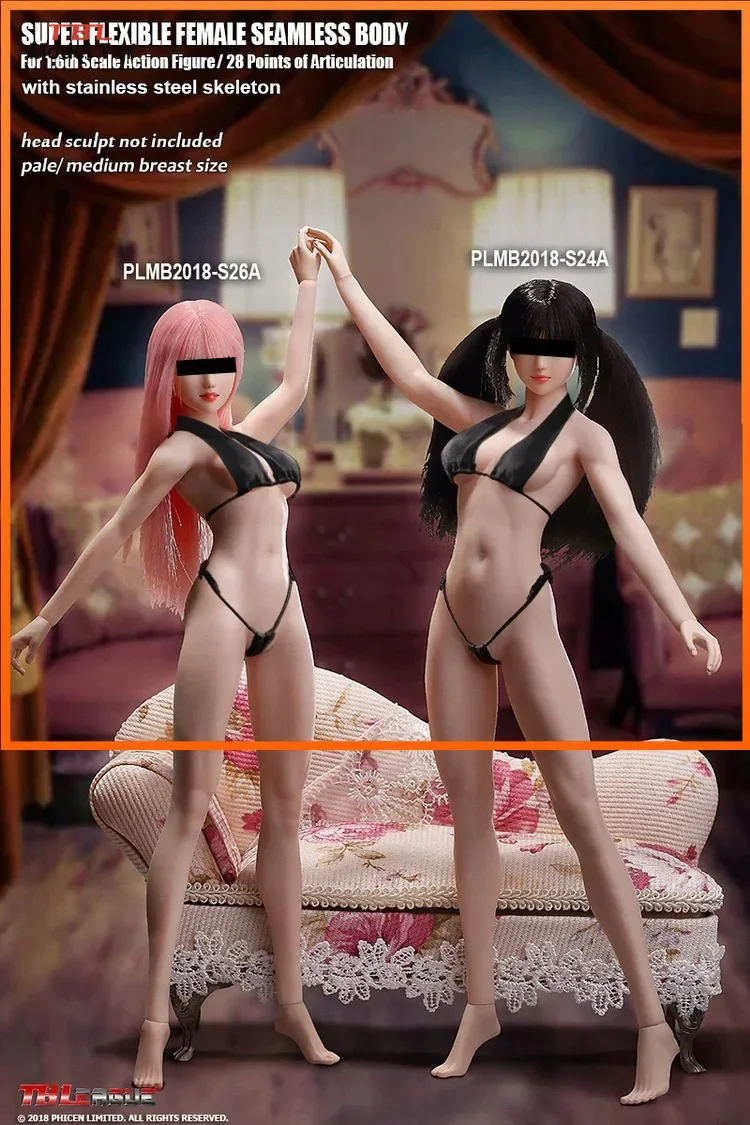 

New 1/6 Pale Color PHICEN TBLeague 1/6 Super Flexible Female Seamless Petite Body S24A/ 25B / 26A /27B for 12inch Action Figure