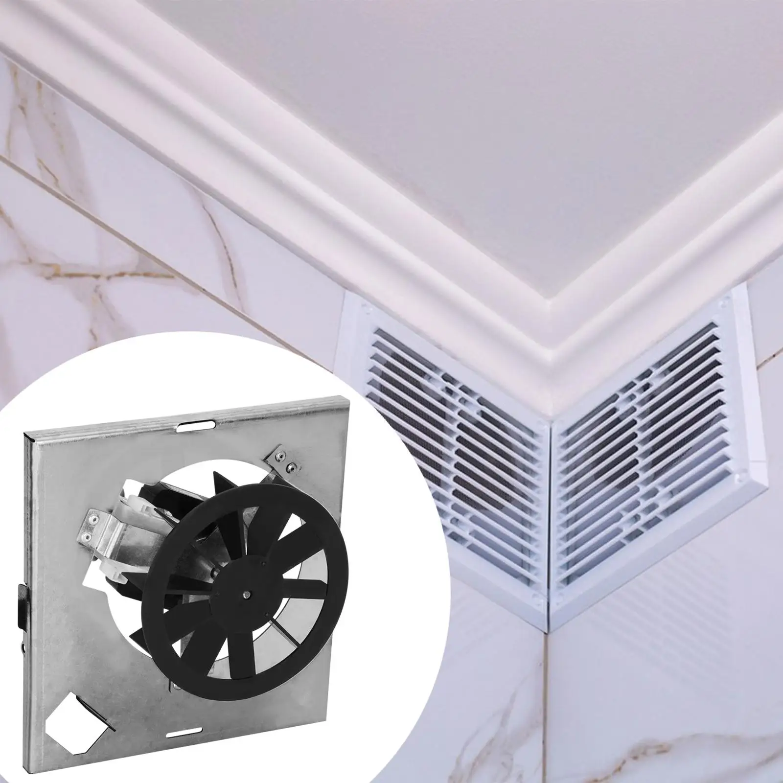 พัดลมดูดอากาศในห้องน้ํา พัดลมระบายอากาศที่เงียบสงบสําหรับห้องซักรีดสํานักงานในครัวเรือน