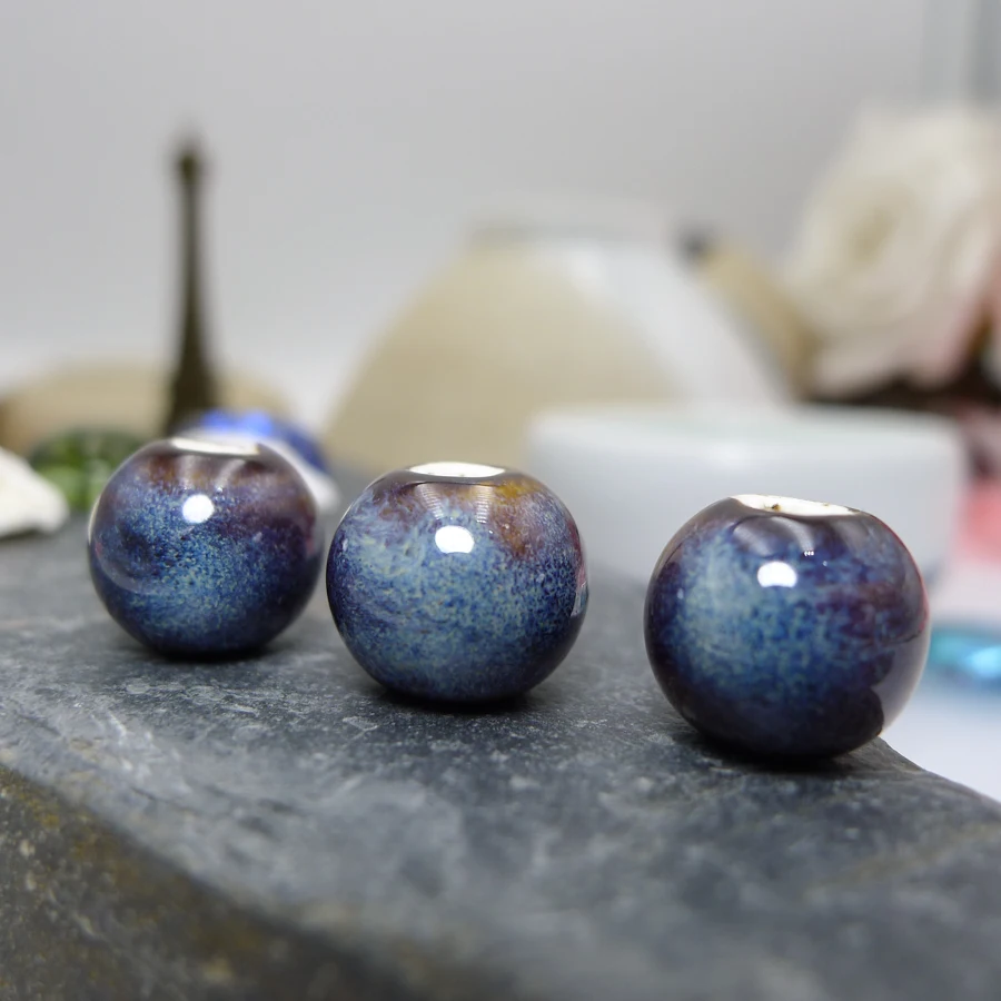 12# 40pcs Unique Ceramic Beads Beads Jewelry Not Hama  Porcelain Bead For Jewelry Making 12mm Components #A207A