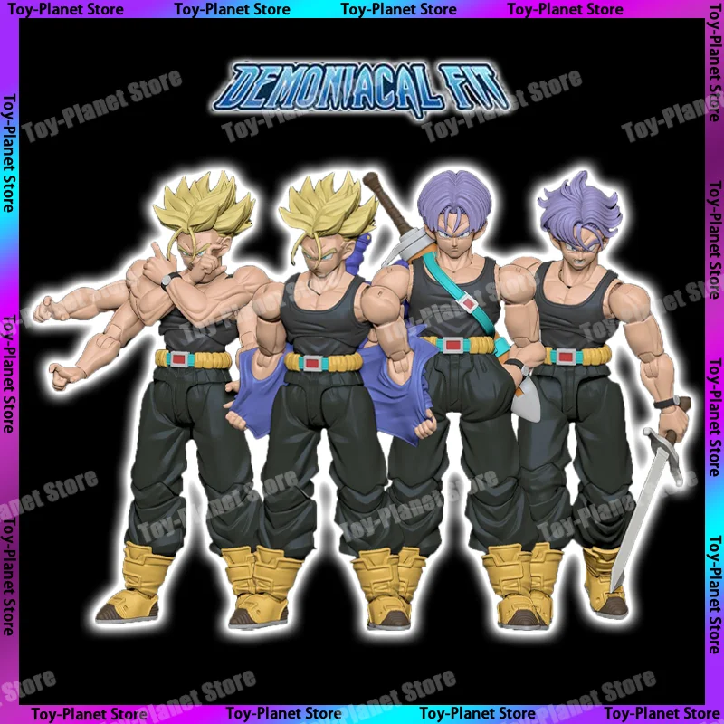 

New Demoniacal Fit Dragon Ball Z SHF Super Saiyan SSJ Trunks The Boy Man OF Tomorrow Future Anime Action Figure Model Gifts Toys