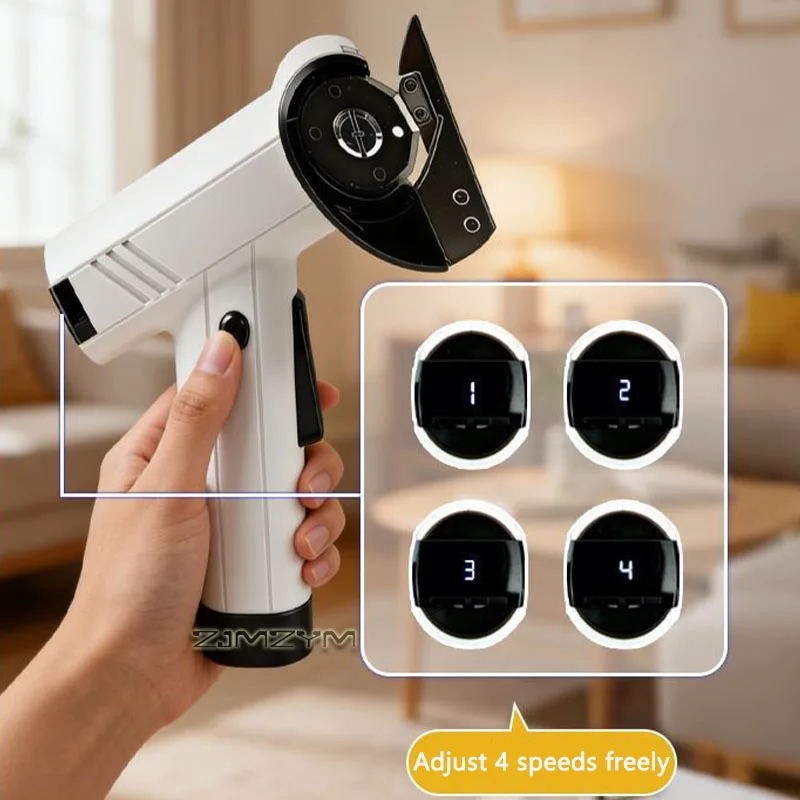 Cordless Electric Rotary Fabric Cutter Rechargeable Handheld Electric Cutting Tool with Safety Guard for Fabric Leather Carpet