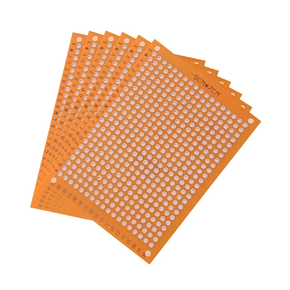 Imagen 4: 10/20PCS PCB 5x7 Placa de Circuito Amarilla de Una Sola Cara, PCB de Prototipo de 5*7cm, Placa de Circuito Universal para Experimentos Electrónicos DIY y Prototipos