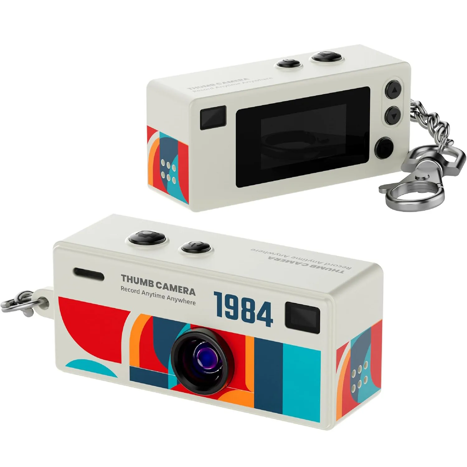 Mini Keychain Digital Camera, 1080P HD Video Recorder, Micro Thumb Camera, Bag Charm for Vlog Kids Adult Students