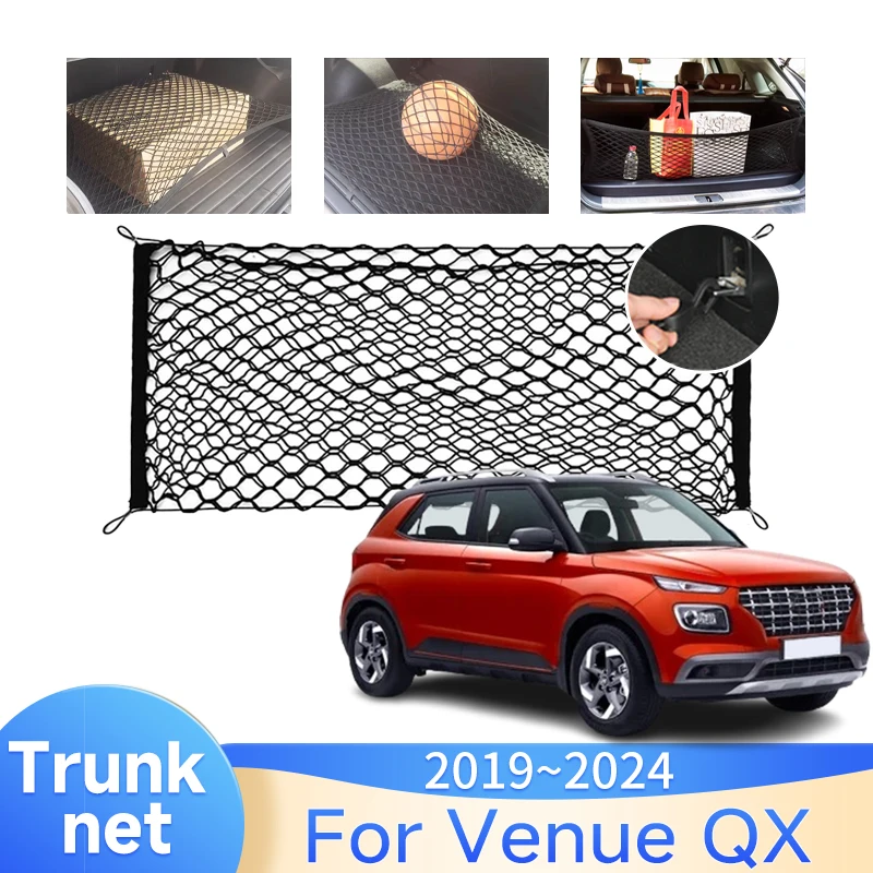 

Car Trunk Net For Hyundai Venue QX 2019 2020 2021 2022 2023 2024 Network Hook Mesh Net Cargo Organizers Storage Auto Accessories