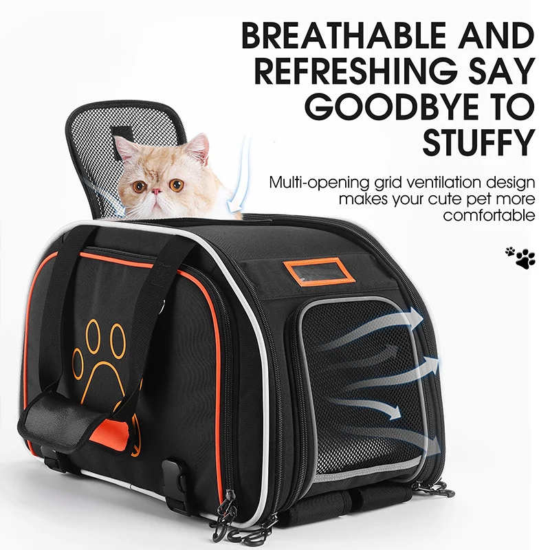 WEST BIKING Multifunctional Bicycle Trunk Pet Bag Foldable Reflective Rear Bike Bag Travel Dog Cat Carrier Hand Shoulder Bag