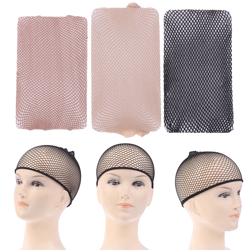 Mesh Weaving Wig Opening At Both Ends Wig Nets Stretch Mesh Caps Stocking Caps For Making Wigs Free Size Open Ended Wig Cap