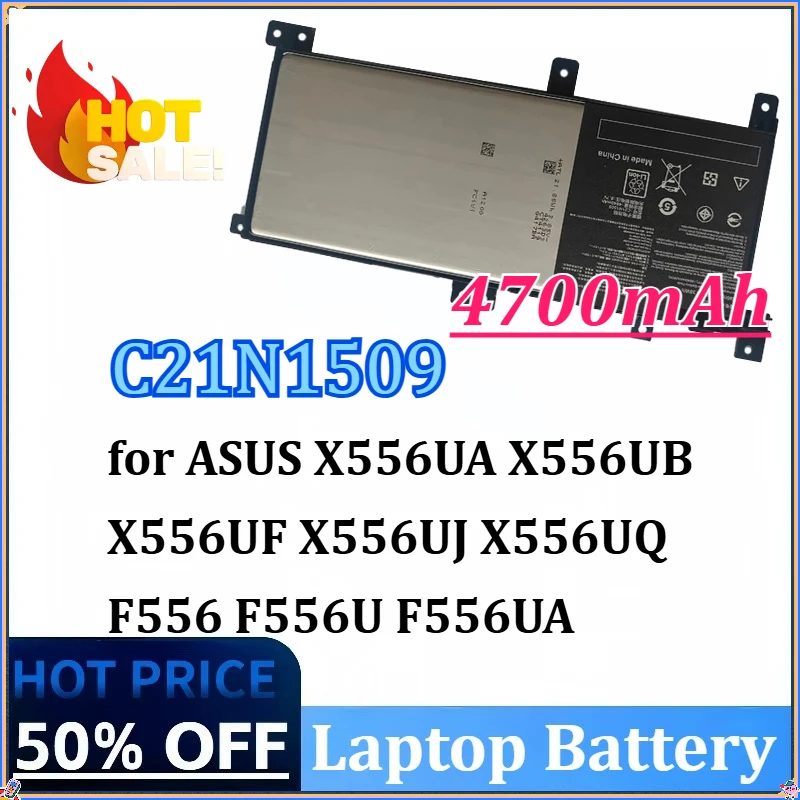 

4700 мАч C21N1509 Аккумулятор для ноутбука ASUS X556UA X556UB X556UF X556UJ X556UQ F556 F556U F556UA K556U K556UA K556UR A556U