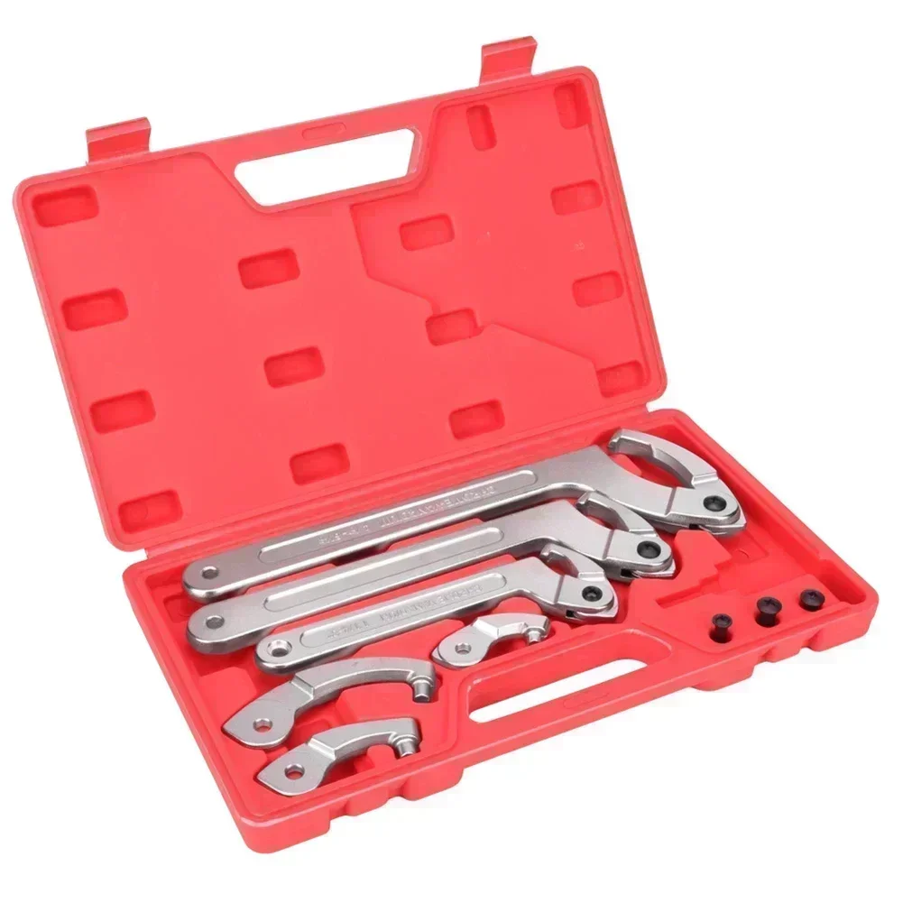 

Hook Wrench Adjustable Spanner for Shock Adjustment with Metal Construction Suitable for Pipes and Heating Applications