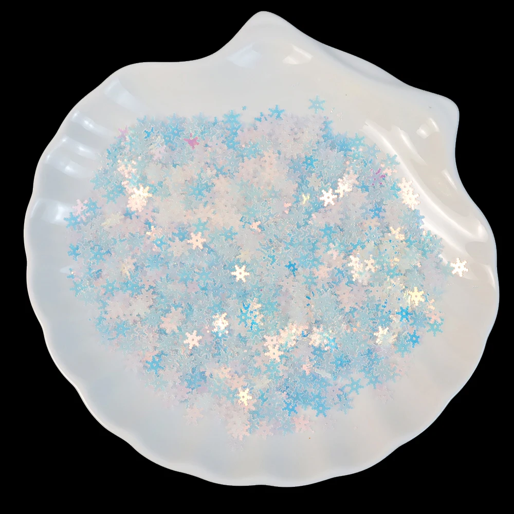 20g 8mm Glitzer-Weihnachtsschneeflocken Pailletten Konfetti Künstlicher Schnee Ornamente Weihnachtsdekoration für Zuhause Navidad 2026 Natal – Detail 8