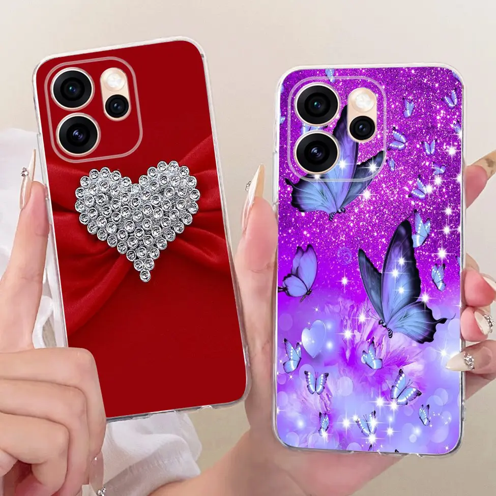 For Oppo Reno15 Pro Case CPH2813 Transparent Fashion Butterfly Cute Cat Cool Painted Soft Phone Casing For Oppo Reno 15 Pro