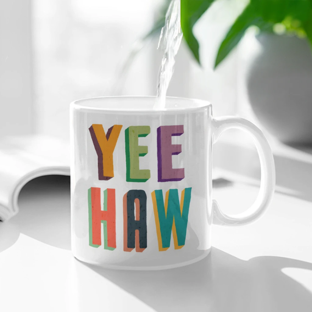 

Joy Ceramic Cup Coffee Oatmeal Breakfast Cup Creative Personality Mug