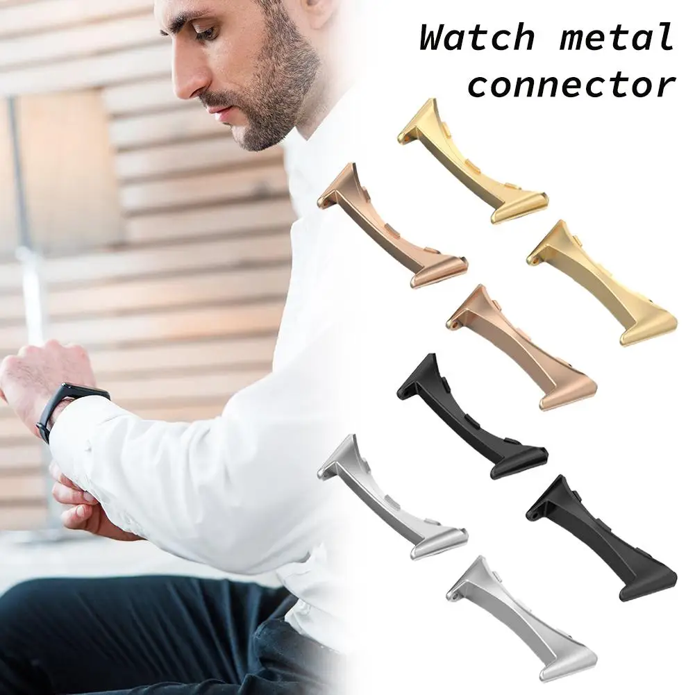 For Google Pixel Watch 3 Metal Connector 27.5mm Stainless Watchband Adapter Anti-fall Steel Watch Strap Anti-scratch Band P1p9