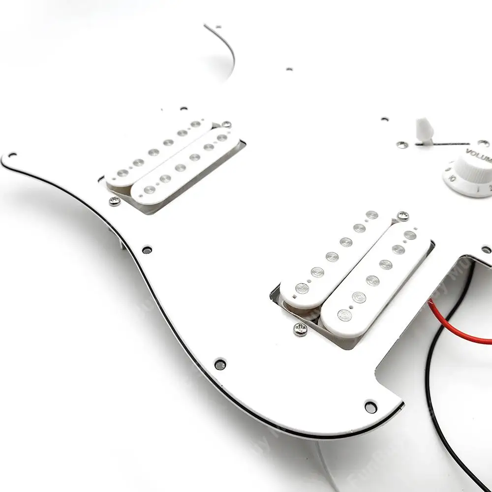 Loaded Prewired HH Pickguard Humbucker Pickup Assembly Set Electric Guitar Accessories White/Black