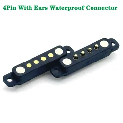 5V 1A Magnetic Pogo Pin Connector 4Pin Pogopin Male Female 2.54mm Spring Loaded DC Magnet Connector Power Socke
