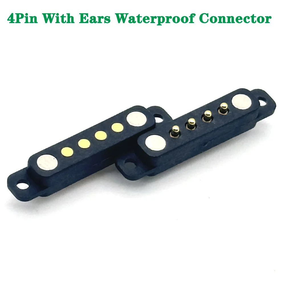 5V 1A Magnetic Pogo Pin Connector 4Pin Pogopin Male Female 2.54mm Spring Loaded DC Magnet Connector Power Socke