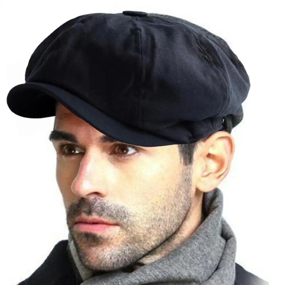 Männer Retro Baskenmütze Britischen Hut Baumwolle Ascot Kappe Khaki Männlich Frühling Sommer Vintage Marke Neue Achteckige Flache Kappe Zeitungsjunge Hut
