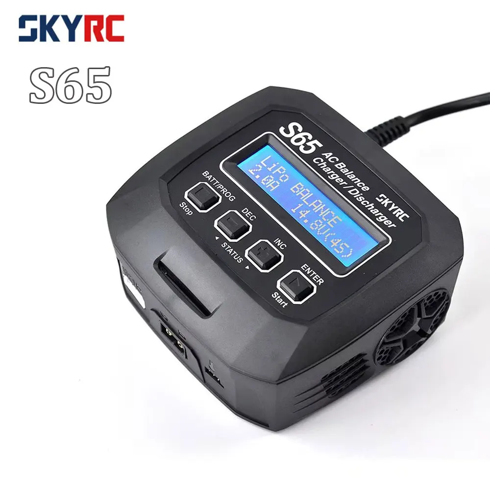 SKYRC S65 AC Balance Charger 10W Discharger XT60 Connector 65W 6A Smart Charger for LiPo/LiFe/Lilon/NiMH/NiCd/PB/LiHV VS B6 S60