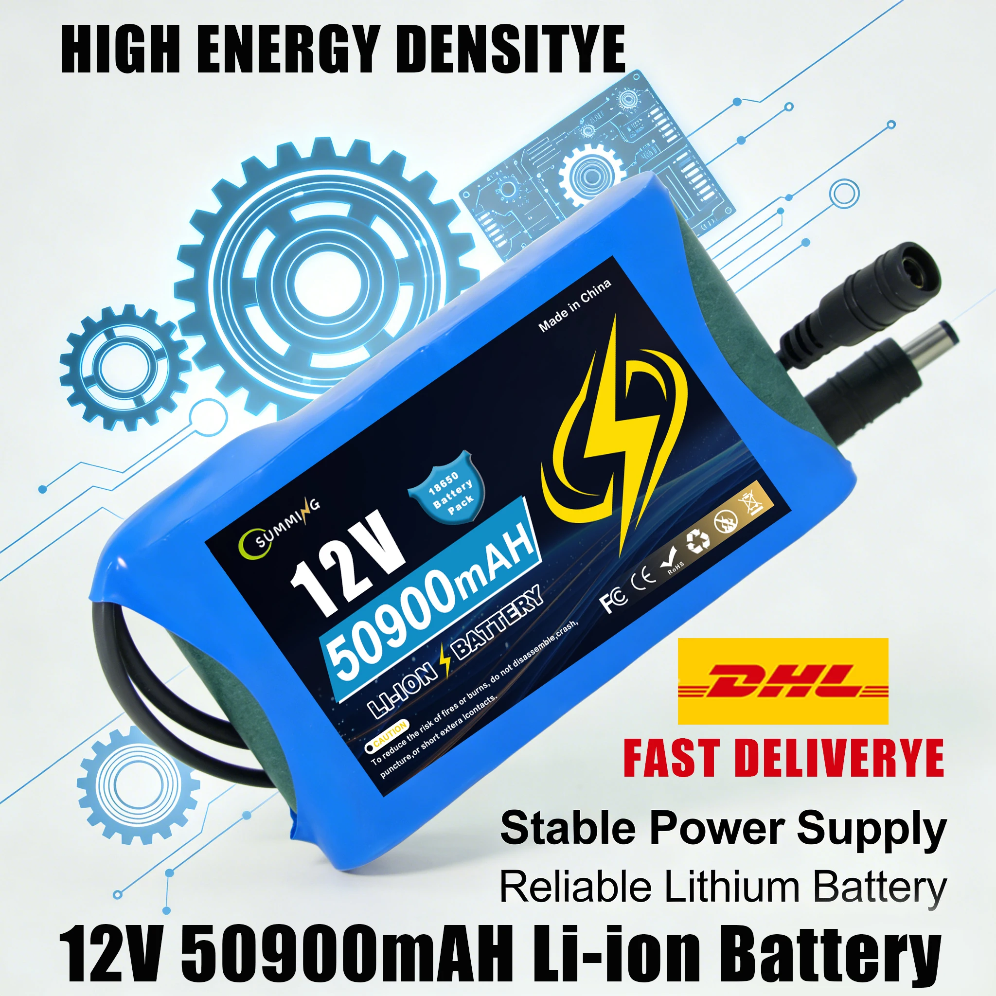 

12В 50900мАч LiFePO4 Deep Cycle ⛸️ Аккумулятор для электровелосипеда 12.6В 50.9Ач, 100% новый, для троллинга Мотор, накопитель солнечной энергии + зарядное устройство