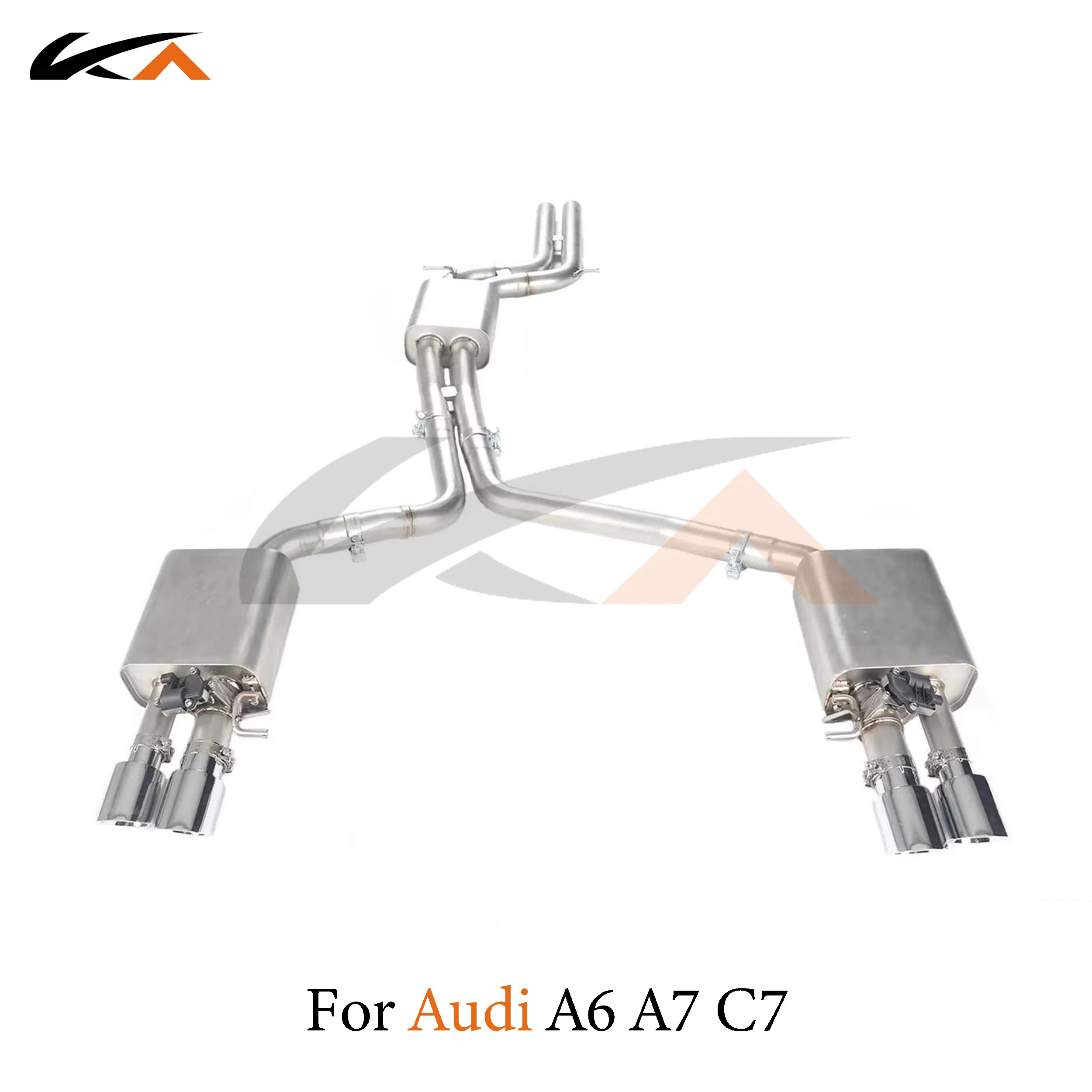 

KA Tuning exhaust system steel catback for Audi A6 A7 C7 2.5T 2.8T 3.0T performance auto parts muffler valve car accessories