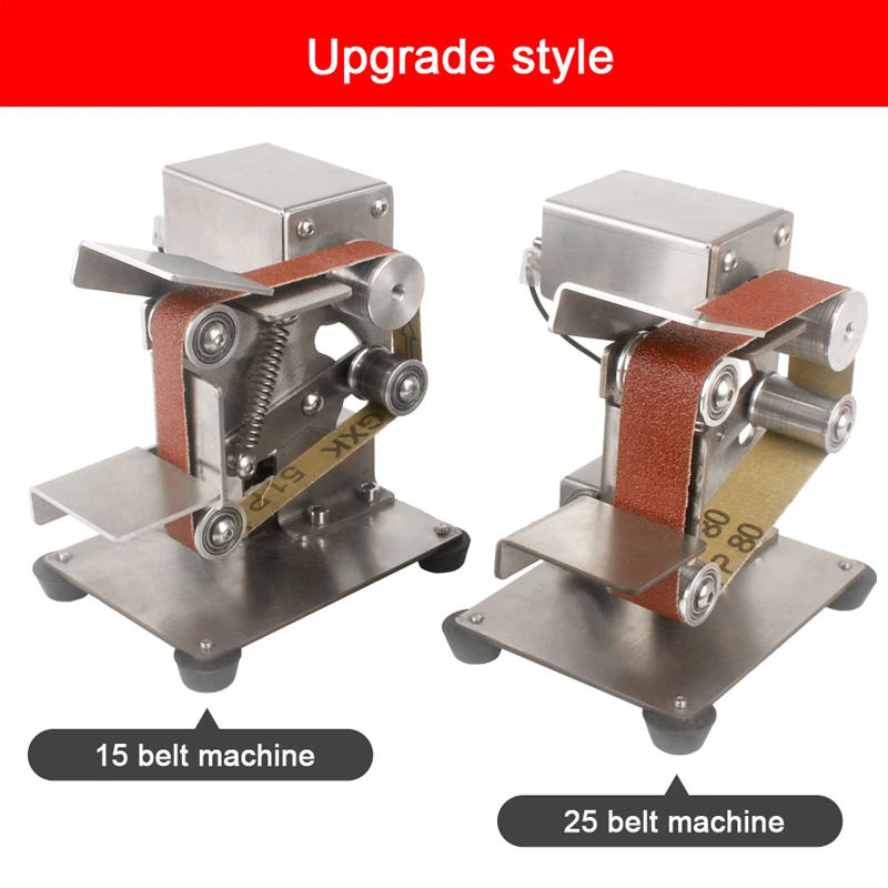 Belt Sander 110V/220V Mini Electric Polishing Grinding Machine Cutter Edges Sharpener Multifunctional Grinder With 10PCS Belt