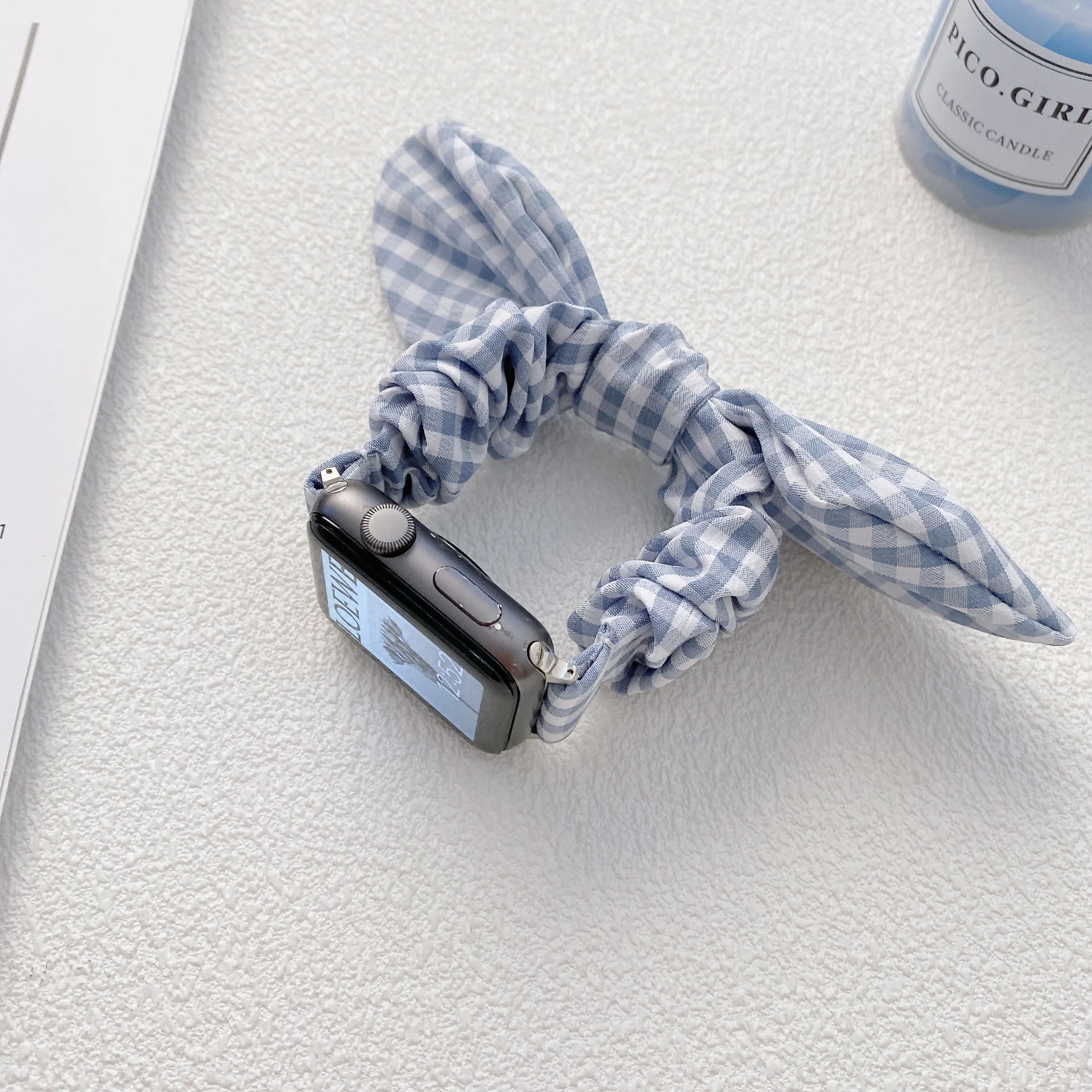 Fabric Wristband for Apple Watch 38/42mm 5 4 3 2 Ladies Butterfly Bow Strap 40/44mm for iWatch Band 8SE 7 6 49Ultra 41/45mm Loop