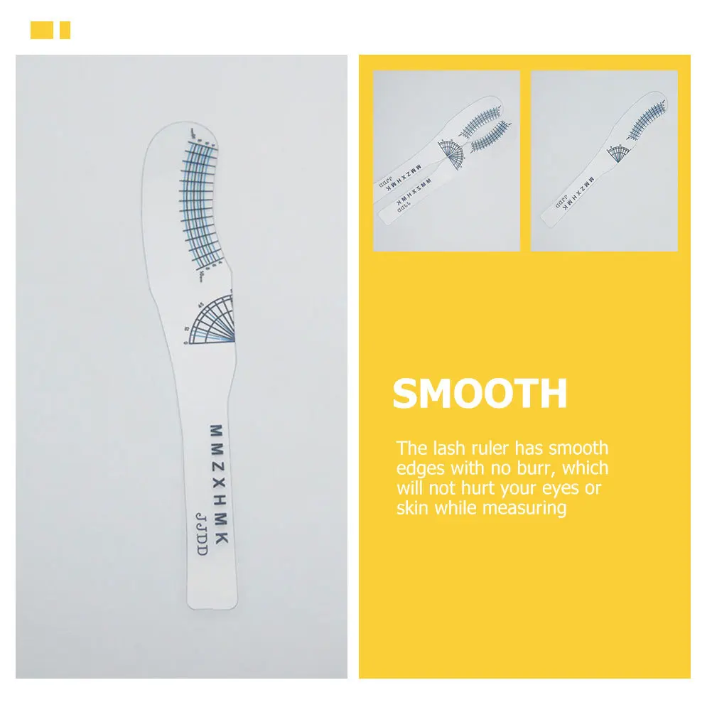 

10Pcs Eyelashes Measuring Ruler Accurate Lash Length and Curling Degree Tool Premium Paper Material Compact Travel Size Lash