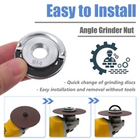 M14 Angle Grinder Quick Release Self-Locking Grinder Pressing Plate Flange Nut Power Chuck for Replacement/Fixing Cutting Discs 5