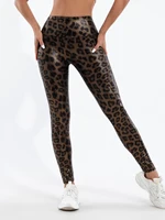 High-Waisted Skin-Tight Leopard Print Leggings Women Fashion Europe And America Sexy Slim