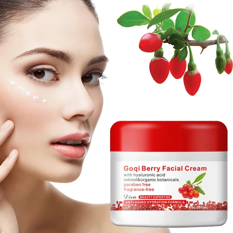 

Goqi Berry Facial Cream Anti-Oxidant Brightening Tone Cream Hyaluronic Acid Moisturizing Anti-Aging Firming Skin Care 100ml