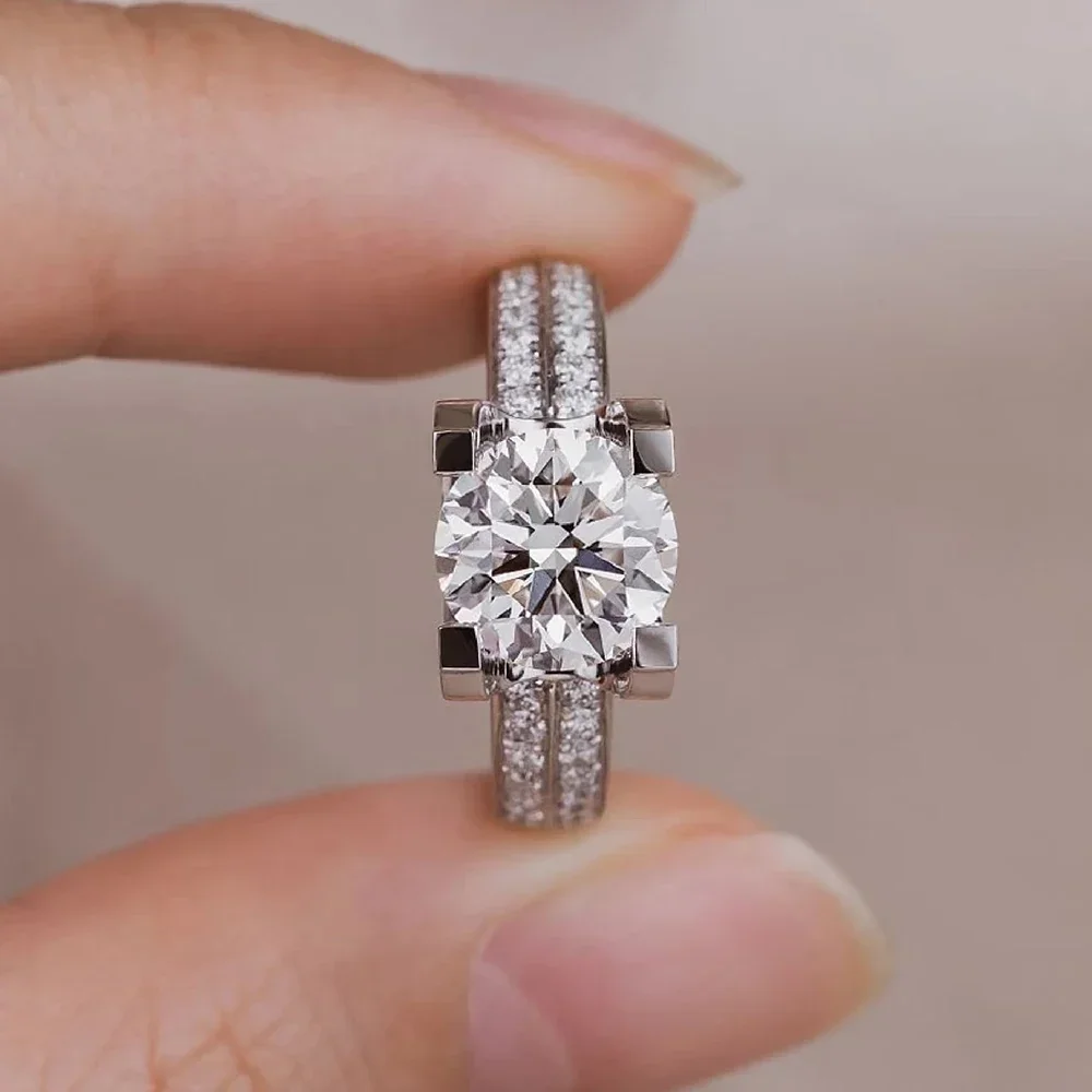 FCGJHW 1/3Carat Moissanite Rings S925 Sterlin...