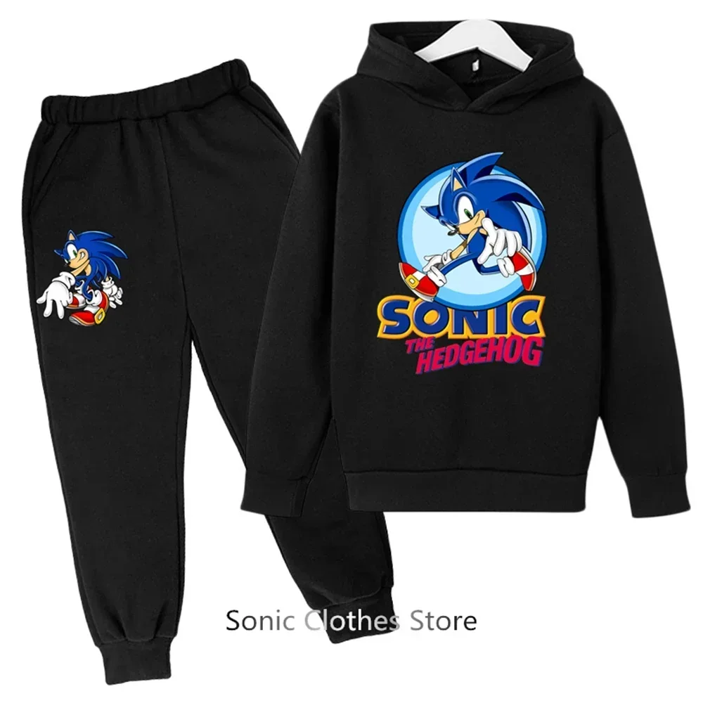 Baby Boy Clothes Casual Clothes Sonic- Hoodie Set Kids Tops Pants 2pcs Girls Clothing Children Fashion Tracksuit