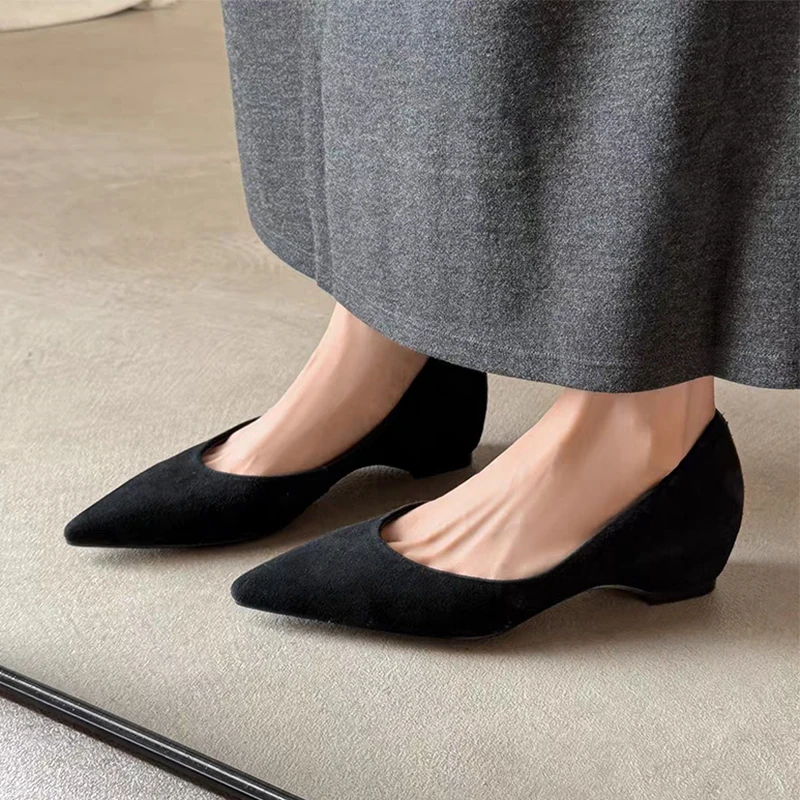 أحذية بكعب نسائي بمقدمة مدببة صنادل مكتنزة لصيف 2025 أحذية أنيقة ضحلة أحذية مكتب غير رسمية Mujer Sandalias #1