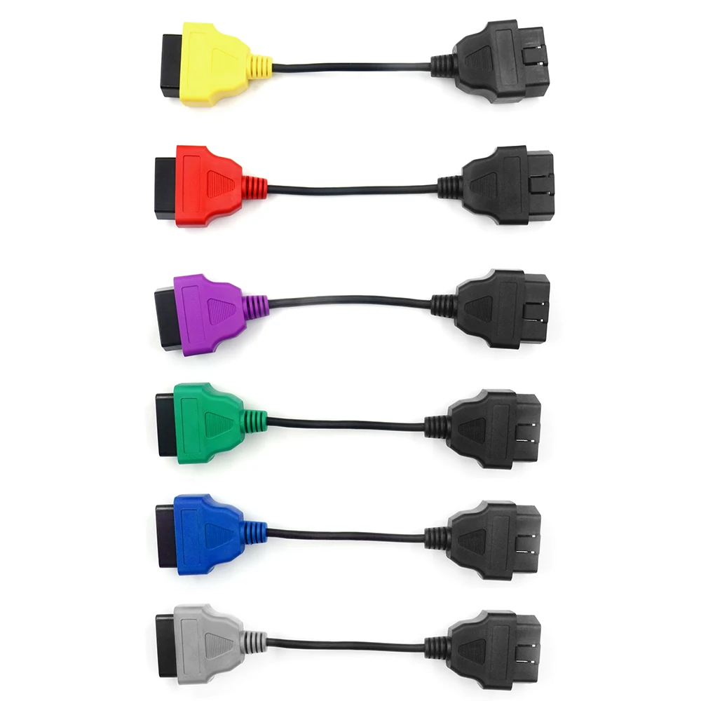 

For Fiat ECU Scan 6 Color Adapter MultiECUScan OBD 2 Connector ABS A-ir-b/ag obd2 Scanner Diagnostic Cable for FiatECUScan Tool