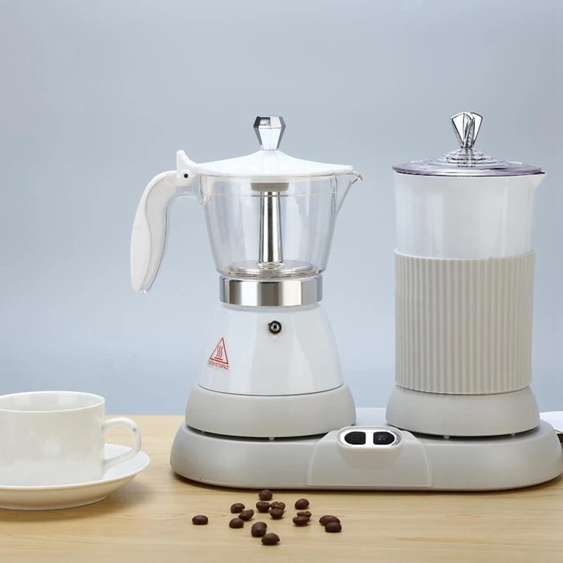 이탈리아 전기 커피 머신, 가정용 미니 자동 우유 거품 기계, 느린 추출, 이탈리아 모카 포트