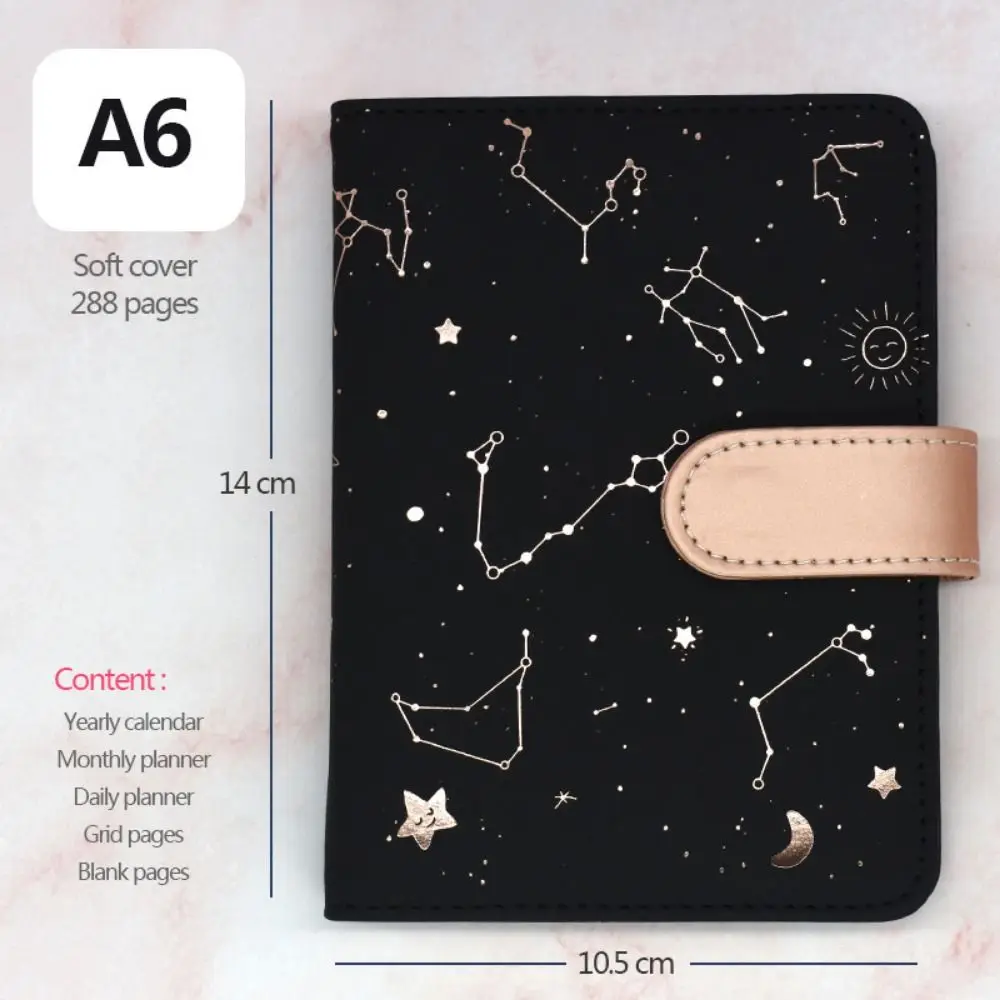 Starry Sky-Carnet de licence pour agenda, couverture douce Constellation, horizon, main d'embauche, ordinateur portable, hebdomadaire, bureau