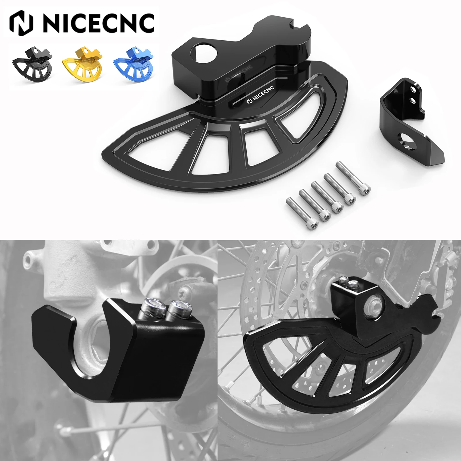 For Suzuki DRZ400SM DRZ400 SM DRZ 400 SM 2005-2024 2023 2022 NiceCNC Motorcycle Aluminum Front Brake Disc Guard Cover Protector