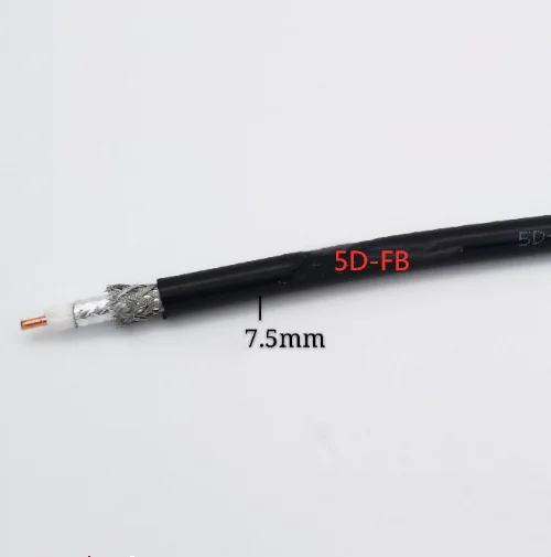 

50-5 5D-FB Low Loss RF Coaxial Cable Pigtail Jumper Wire Cord 50ohm 3m 5m 10m 15m 20m