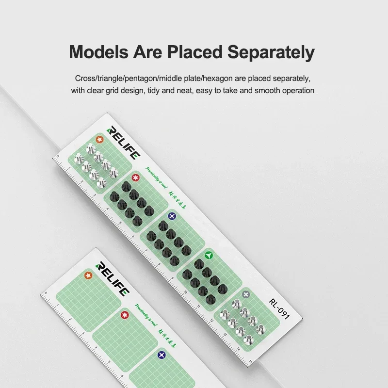 RELIFE-RL-091 Small Magnetic Storage Pad, Measuring Ruler Tool, Measuring Ruler, Mobile Phone, Computer Repair, Screw, Not Only