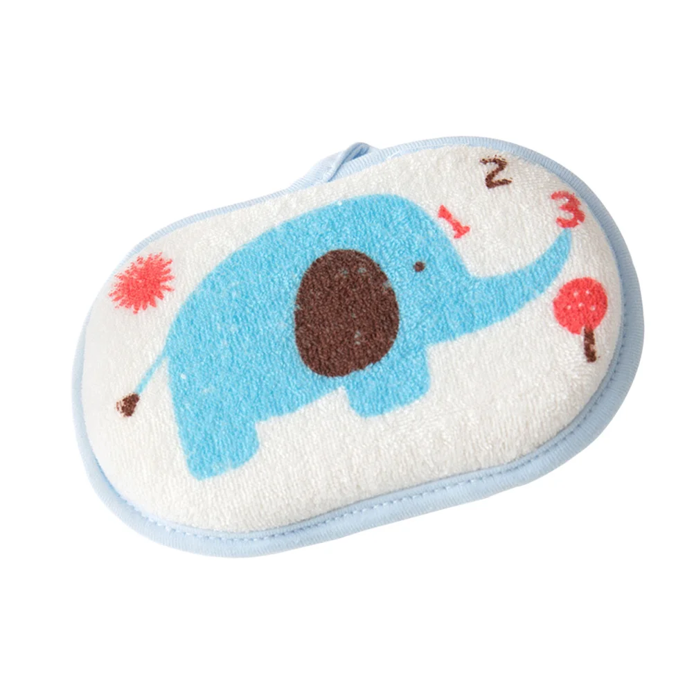 

Baby Bath Sponge Soft Natural Cotton Elephant Blue Gently Massage Newborns Toddlers Kids Shower Gift Baby Bath Sponge