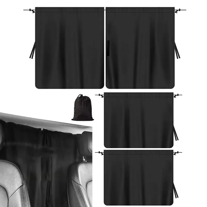 3PCS Car Curtains For Window Car Curtains Keep Cooler Car Divider Curtain Blackut Curtains for Kids Baby Travel Camping Sleep