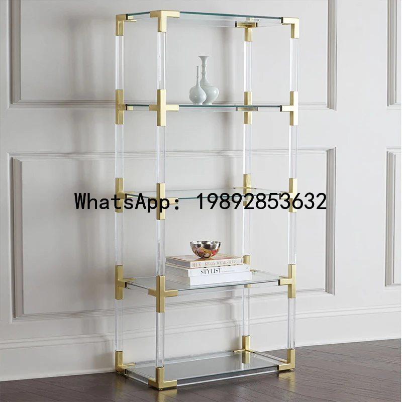 

XL Light Luxury High-Grade Metal Acrylic Display Stand Transparent Plexiglass Bookshelf