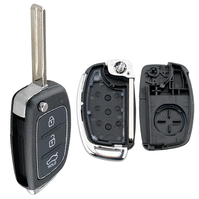 3 Buttons Car Remote Key Shell Case Replacement Fit for Hyundai / Santa / Fe Sonata-/ Tucson- Accent I30 / I40 / I45