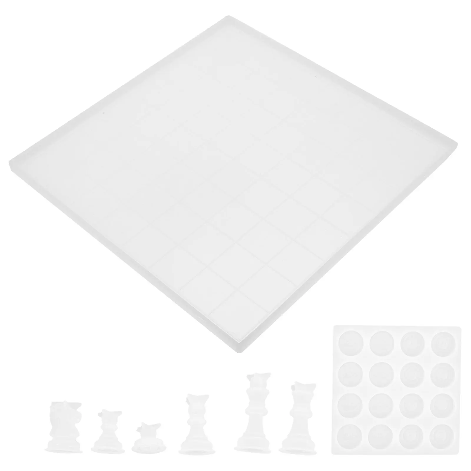 

1Set Chess Mold Set Professional Silicone Mold for Chess Pieces DIY Epoxy Crafting Home Resin Art Projects Decorative Use