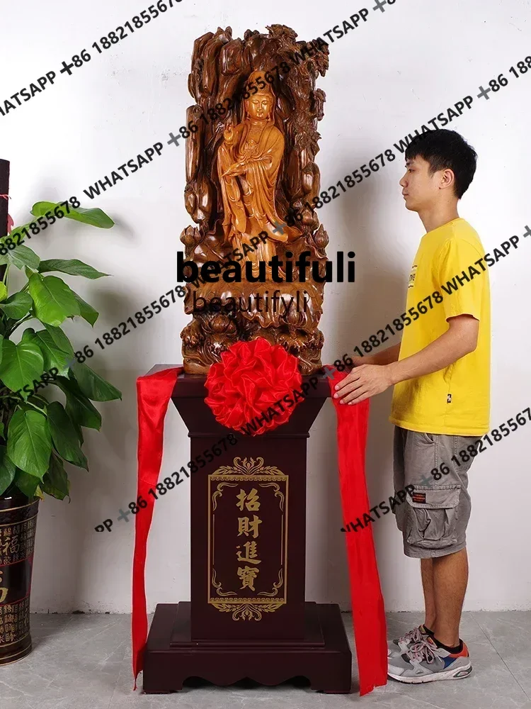 Lucky Guanyin Floor Ornaments Open Shop Decorations Living Room Buddha Statue Enshrine Hall Furnishings