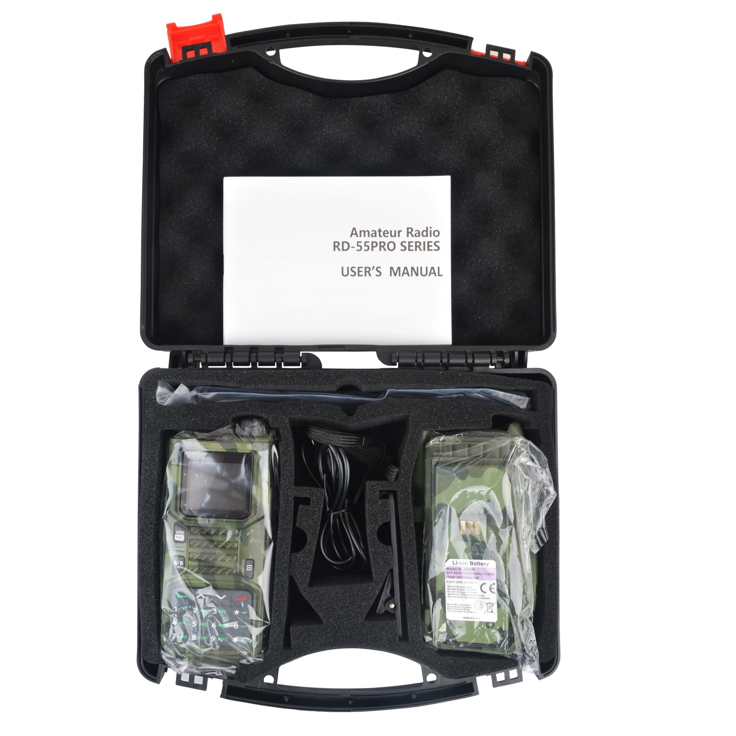 Baofeng RD-55 PRO 10W Wielopasmowy GPS APRS NoAA Aplikacja Program Kompas FM Zewnętrzny Pas Powietrzny Walkie Talkie z Walizką